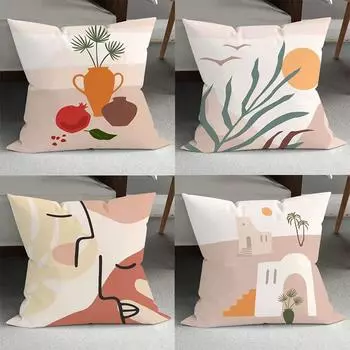 Наволочка в литературном простом стиле для украшения общежития, офиса, гостиной, дивана, дома, наволочка 40x40cm