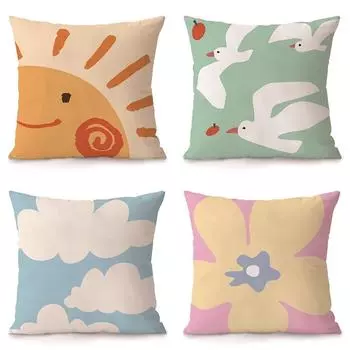 Наволочка в простом стиле для украшения общежития, офиса, гостиной, дивана, домашней наволочки 40x40cm