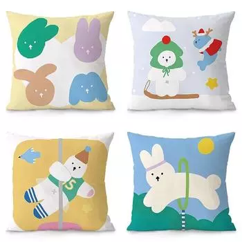 Наволочка в стиле аниме для украшения общежития, офиса, гостиной, дивана, домашней наволочки 40x40cm