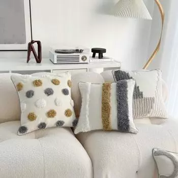 Наволочка в стиле бохо, мягкий хлопок, лен