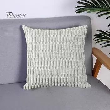 Наволочка в стиле бохо, однотонная, квадратной формы, легко заменяется, подходит для спальни, гостиной, дивана, украшения, наволочка, чехол для подушки 45x45cm зелёный