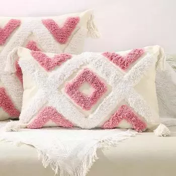 Наволочка Yousheng 3D плюшевая контрастная цветная кисточка в скандинавском стиле, декор для дома, офиса, вечеринки, спальни, автомобиля, гостиной, дивана, наволочка 30x50cm