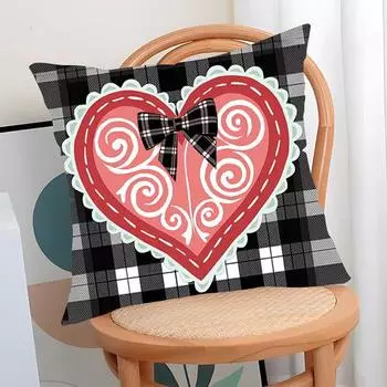Наволочка Yousheng ко Дню святого Валентина в форме сердца, квадратная, с принтом, для офиса, для украшения дивана, наволочка для подушки для гостиной, спальни, наволочка для подушки на сиденье автомобиля 45x45cm A