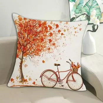 Наволочка Yousheng квадратной формы с принтом с одной стороны и потайной молнией, декоративная мягкая наволочка для дивана, протектор для подушки, товары для дома C