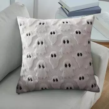 Наволочка Yousheng Throw 3D с изображением призрака в стиле Хэллоуина, для дома, офиса, вечеринки, спальни, автомобиля, гостиной, дивана, наволочка 45x45cm белый