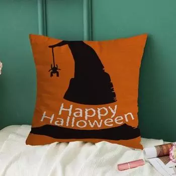 Наволочка Yousheng Throw с принтом ведьмы, паука, призрака, скрытая застежка-молния, наволочка для подушки для спальни, гостиной, дивана, праздничного украшения для вечеринки