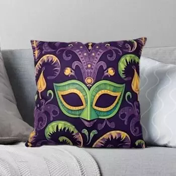 Наволочки 17,7x17,7 дюймов, наволочки для Марди Гра, Гном, Маска Флер Де Лис, Счастливая Марди Гра, наволочки, украшение для праздничной вечеринки CC2PS454512C4