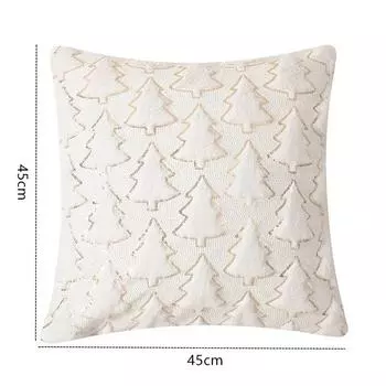 Наволочки для подушек в виде рождественской елки 45*45 см, мягкие плюшевые подушки из искусственного меха, жаккардовые наволочки для дивана, домашний декор