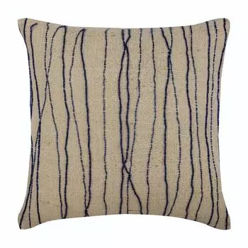 Наволочки HomeCentric Blue Shams Ocean Waves Пляжная и океанская тема Наволочки из мешковины Современные наволочки в полоску - Sea King 12 x 12 inch синий