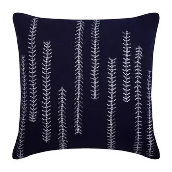 Наволочки HomeCentric для дивана Темно-синие наволочки с блестками Наволочки из бисера Цветочные современные наволочки из льна - We Go Up and Down 12 x 12 inch синий