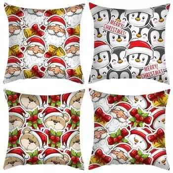 Наволочки с героями мультфильмов, рождественские скандинавские трансграничные специальные подушки для гостиной, спальни, подушки 40x40cm