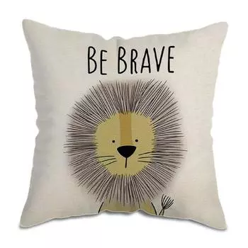 Наволочки с изображением животных из мультфильмов, двухсторонняя печать, лев, подходит для дивана, домашнего декора, наволочки CC2PS454533C26