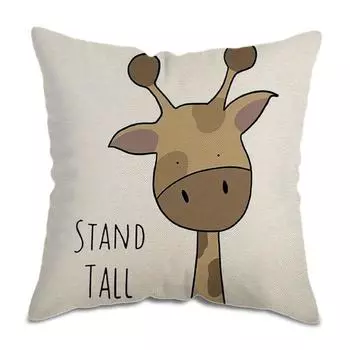Наволочки с изображением животных из мультфильмов, двухсторонняя печать жирафа, подходящая для дивана, домашнего декора, наволочки CC2PS454533C27