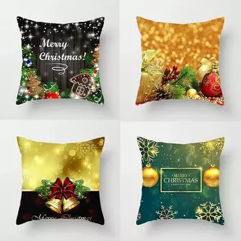 Наволочки с рождественской тематикой Аксессуары для автомобиля Офис Санта-Клаус Гостиная Диван Домашние наволочки 40x40cm