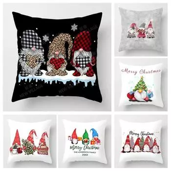 Наволочки с рождественской тематикой Аксессуары для автомобиля Офис Санта-Клаус Гостиная Диван Домашние наволочки 40x40cm