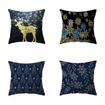 Наволочки с рождественской тематикой Аксессуары для автомобиля Офис Санта-Клаус Гостиная Диван Домашние наволочки 40x40cm