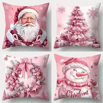 Наволочки с рождественской тематикой Аксессуары для автомобиля Офис Санта-Клаус Гостиная Диван Домашние наволочки 40x40cm