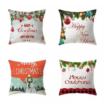 Наволочки с рождественской тематикой Аксессуары для автомобиля Офис Санта-Клаус Гостиная Диван Домашние наволочки 40x40cm