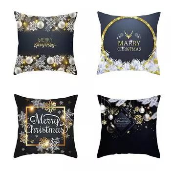Наволочки с рождественской тематикой Аксессуары для автомобиля Офис Санта-Клаус Гостиная Диван Домашние наволочки 40x40cm