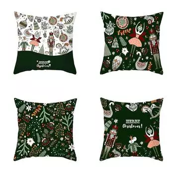 Наволочки с рождественской тематикой Аксессуары для автомобиля Офис Санта-Клаус Гостиная Диван Домашние наволочки 40x40cm
