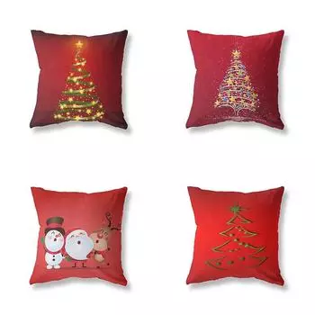 Наволочки с рождественской тематикой Аксессуары для автомобиля Офис Санта-Клаус Гостиная Диван Домашние наволочки 40x40cm