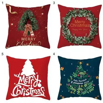 Наволочки с рождественской тематикой Аксессуары для автомобиля Офис Санта-Клаус Гостиная Диван Домашние наволочки 40x40cm