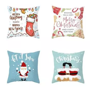 Наволочки с рождественской тематикой Аксессуары для автомобиля Офис Санта-Клаус Гостиная Диван Домашние наволочки 40x40cm