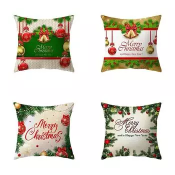 Наволочки с рождественской тематикой Аксессуары для автомобиля Офис Санта-Клаус Гостиная Диван Домашние наволочки 40x40cm