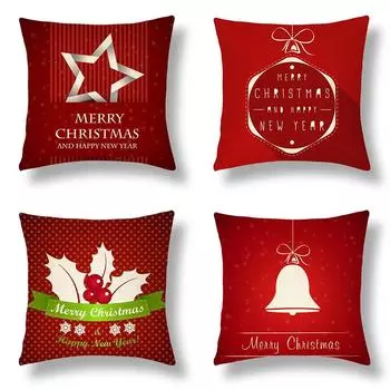 Наволочки с рождественской тематикой Аксессуары для автомобиля Офис Санта-Клаус Гостиная Диван Домашние наволочки 40x40cm