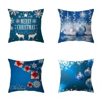 Наволочки с рождественской тематикой Аксессуары для автомобиля Офис Санта-Клаус Гостиная Диван Домашние наволочки 40x40cm