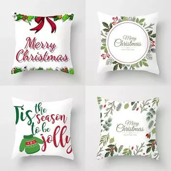 Наволочки с рождественской тематикой Аксессуары для автомобиля Офис Санта-Клаус Гостиная Диван Домашние наволочки 40x40cm