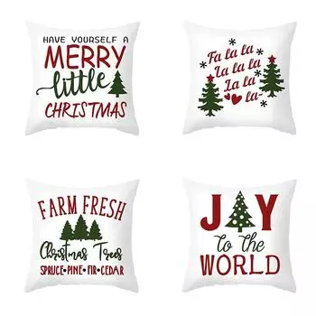 Наволочки с рождественской тематикой Аксессуары для автомобиля Офис Санта-Клаус Гостиная Диван Домашние наволочки 40x40cm