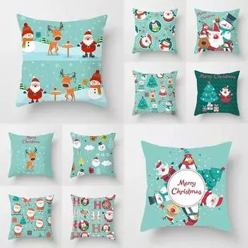 Наволочки с рождественской тематикой Аксессуары для автомобиля Офис Санта-Клаус Гостиная Диван Домашние наволочки 40x40cm