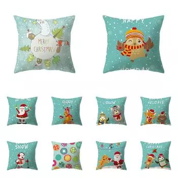 Наволочки с рождественской тематикой Аксессуары для автомобиля Офис Санта-Клаус Гостиная Диван Домашние наволочки 40x40cm