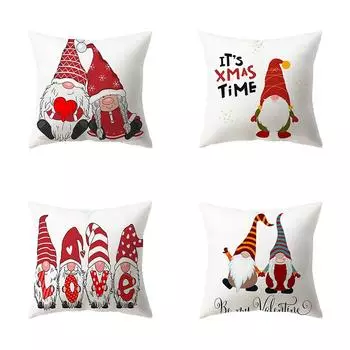 Наволочки с рождественской тематикой Аксессуары для автомобиля Офис Санта-Клаус Гостиная Диван Домашние наволочки 40x40cm