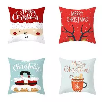 Наволочки с рождественской тематикой Аксессуары для автомобиля Офис Санта-Клаус Гостиная Диван Домашние наволочки 40x40cm