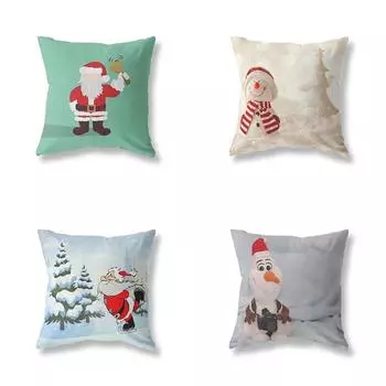Наволочки с рождественской тематикой Аксессуары для автомобиля Офис Санта-Клаус Гостиная Диван Домашние наволочки 40x40cm