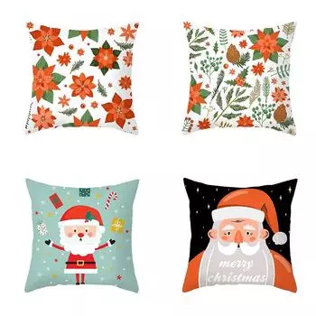 Наволочки с рождественской тематикой Аксессуары для автомобиля Офис Санта-Клаус Гостиная Диван Домашние наволочки 40x40cm