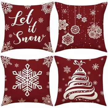 Наволочки с рождественской тематикой Аксессуары для автомобиля Офис Санта-Клаус Гостиная Диван Домашние наволочки 40x40cm