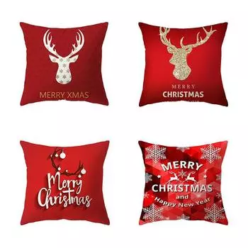 Наволочки с рождественской тематикой Аксессуары для автомобиля Офис Санта-Клаус Гостиная Диван Домашние наволочки 40x40cm
