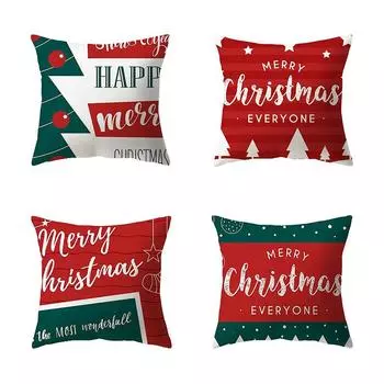 Наволочки с рождественской тематикой Аксессуары для автомобиля Офис Санта-Клаус Гостиная Диван Домашние наволочки 40x40cm