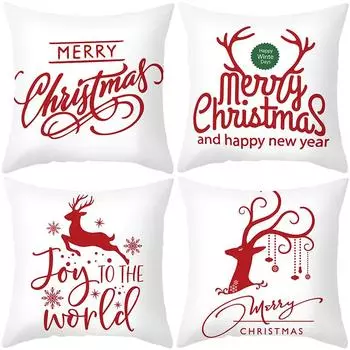 Наволочки с рождественской тематикой Аксессуары для автомобиля Офис Санта-Клаус Гостиная Диван Домашние наволочки 40x40cm