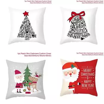 Наволочки с рождественской тематикой Аксессуары для автомобиля Офис Санта-Клаус Гостиная Диван Домашние наволочки 40x40cm
