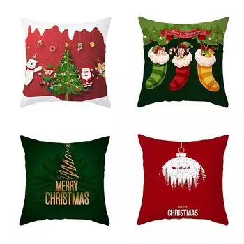 Наволочки с рождественской тематикой Аксессуары для автомобиля Офис Санта-Клаус Гостиная Диван Домашние наволочки 40x40cm