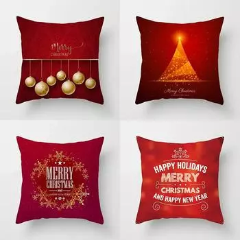 Наволочки с рождественской тематикой Аксессуары для автомобиля Офис Санта-Клаус Гостиная Диван Домашние наволочки 40x40cm