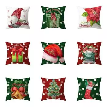 Наволочки с рождественской тематикой Аксессуары для автомобиля Офис Санта-Клаус Гостиная Диван Домашние наволочки 40x40cm