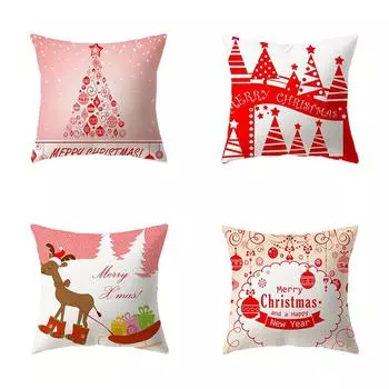 Наволочки с рождественской тематикой Аксессуары для автомобиля Офис Санта-Клаус Гостиная Диван Домашние наволочки 40x40cm