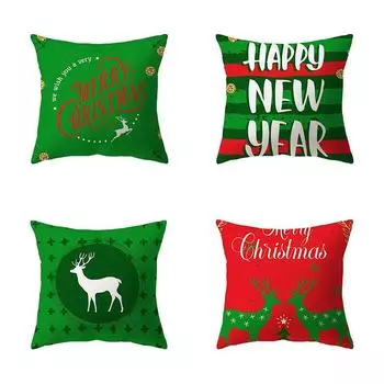 Наволочки с рождественской тематикой Аксессуары для автомобиля Офис Санта-Клаус Гостиная Диван Домашние наволочки 40x40cm