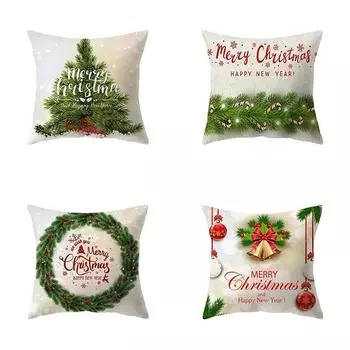 Наволочки с рождественской тематикой Аксессуары для автомобиля Офис Санта-Клаус Гостиная Диван Домашние наволочки 40x40cm