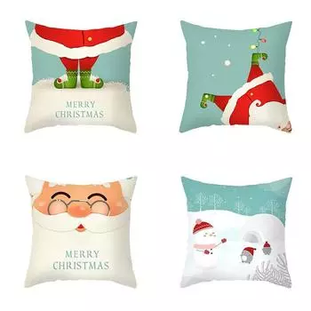 Наволочки с рождественской тематикой Аксессуары для автомобиля Офис Санта-Клаус Гостиная Диван Домашние наволочки 40x40cm